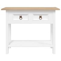 Wandtafel Mexicaans grenenhout Corona-stijl 90x34,5x73 cm wit - thumbnail