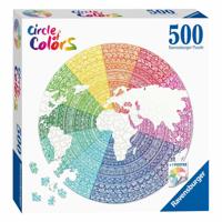 Ravensburger round puzzle circle of colors mandala - legpuzzel - 500 stukjes - thumbnail