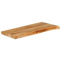 Tafelblad met natuurlijke rand 80x40x3,8 cm massief mangohout - thumbnail