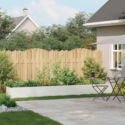 VidaXL Plantenbak 360x40x40 cm koudgewalst staal wit