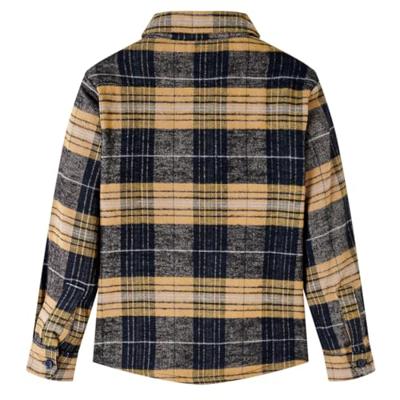 Kindershirt geruit 128 geel en zwart Kindershirt geruit 128 geel en zwart