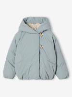 Donsjack voor meisjes groengrijs - thumbnail