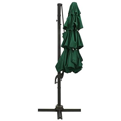 VidaXL Parasol 4-laags met aluminium paal 3x3 m groen