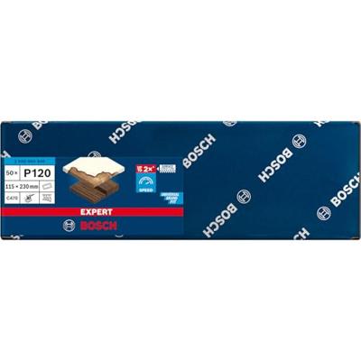 Bosch Accessories EXPERT C470 2608900946 Oscillerend schuurpapier Geperforeerd Korrelgrootte (num) 120 (l x b) 230 mm x 115 mm 50 stuk(s)