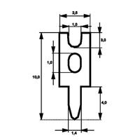 Vogt Verbindungstechnik 1016L.68 Soldeerpin Contactoppervlakte Vertind 100 stuk(s) (l x b) 10 mm x 3.5 mm - thumbnail