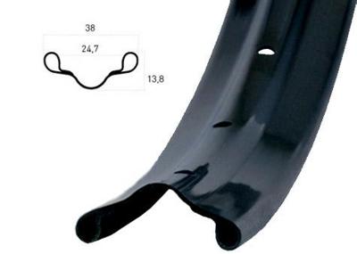 Ryde velg westwood v38 635 x 24c aluminium 36 gaats 14g zwart