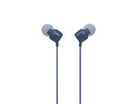 JBL Tune 110 In-ear hoofdtelefoon met knoopvrije platte bandkabel en microfoon in blauw - voor grenzeloos muziekgenot met de Pure Bass Sound technologie - thumbnail