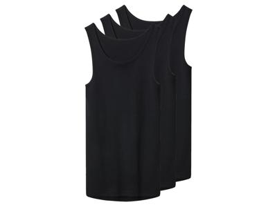 esmara Men Set van 3 heren hemden (Zwart, M)