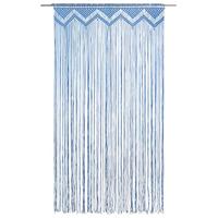 Gordijn macram 140x240 cm katoen blauw - thumbnail