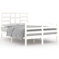 Bedframe massief hout wit 120x200 cm - thumbnail