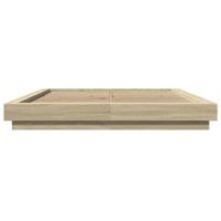Bedframe met LED-verlichting sonoma eikenkleurig 150x200 cm - thumbnail