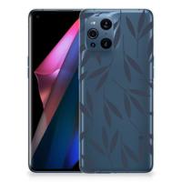OPPO Find X3 | X3 Pro | TPU Case | Leaves Blue - thumbnail