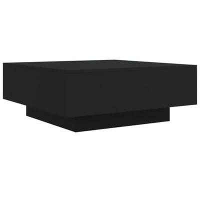 Salontafel 80x80x31 cm spaanplaat zwart