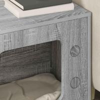 Kattenhuis Grijs Sonoma 51 x 30 x 52 cm Bewerkt hout - thumbnail