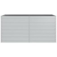 Plantenbak verhoogd 160x80x77 cm gegalvaniseerd staal zilver - thumbnail