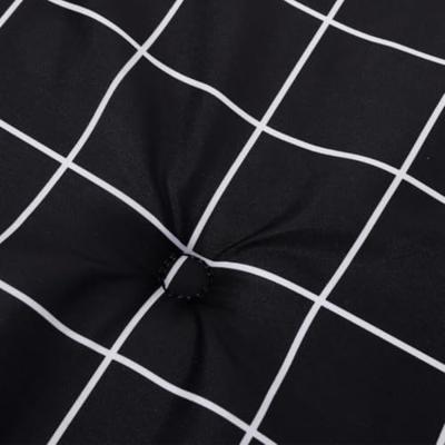 VidaXL Tuinstoelkussens 4 st ruitpatroon 50x50x3 cm stof zwart