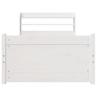 Bedframe met hoofdeinde zonder matras 90x200 cm wit - thumbnail