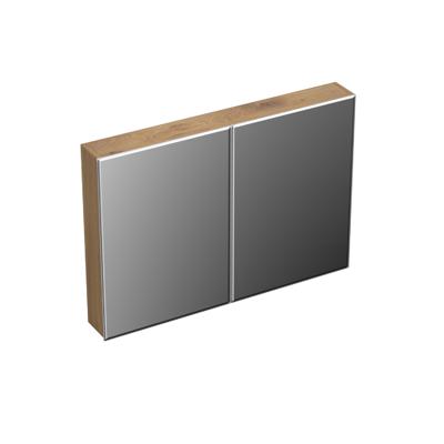 Spiegelkast Forzalaqua Uni 100x68.5x12.5 Cm 2 Deuren Tweezijdig Spiegel Eiken Oyster Spiegelkast Forzalaqua Uni 100x68.5x12.5 Cm 2 Deuren Tweezijdig Spiegel Eiken Oyster