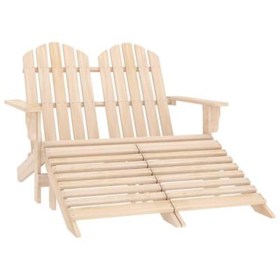 VidaXL Tuinstoel 2-zits adirondack met voetenbank vurenhout