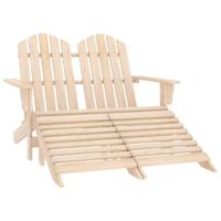 VidaXL Tuinstoel 2-zits adirondack met voetenbank vurenhout - thumbnail