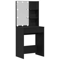 Kaptafelset met LED Zwart Eiken Gefabriceerd Hout - thumbnail