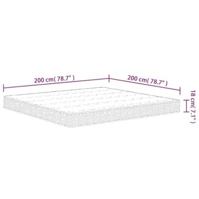 Binnenveringmatras middelhard 200x200 cm King Size