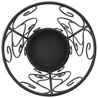 Parapluhouder vintage stijl 26x46 cm metaal zwart - thumbnail