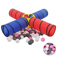 VidaXL Kinderspeeltunnel met 250 ballen meerkleurig - thumbnail