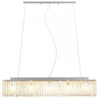 Plafondlamp met kristallen kralen 104 cm zilverkleurig - thumbnail