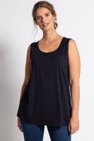 Ulla Popken Top, crêpekwaliteit, brede schouderbandjes - Grote Maten - thumbnail