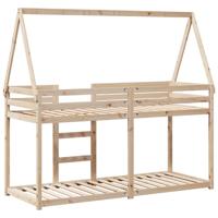 Stapelbedframe zonder matras massief grenenhout 90x190 cm - thumbnail