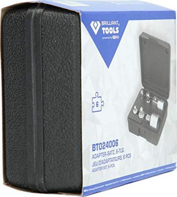 Brilliant Tools BT024006 BT024006 Dopsleuteladapterset Aandrijving 1/4 (6.3 mm), 3/8 (10 mm), 1/2 (12.5 mm), 3/4 (20 mm) 1 stuk(s) Brilliant Tools BT024006 BT024006 Dopsleuteladapterset Aandrijving 1/4 (6.3 mm), 3/8 (10 mm), 1/2 (12.5 mm), 3/4 (20 mm) 1 stuk(s)
