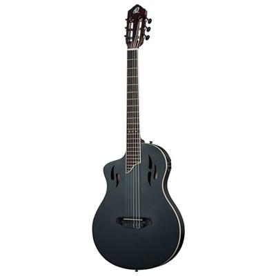 Ortega RTPSTD-SBK-L TourPlayer Series Standard Satin Black Finish linkshandige elektrisch-akoestische klassieke gitaar met tas Ortega RTPSTD-SBK-L TourPlayer Series Standard Satin Black Finish linkshandige elektrisch-akoestische klassieke gitaar met tas