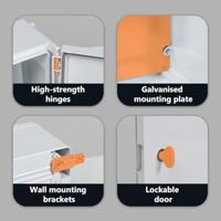 VidaXL Bedieningskast grijs 47 x 20 x 60 cm abs kunststof - thumbnail