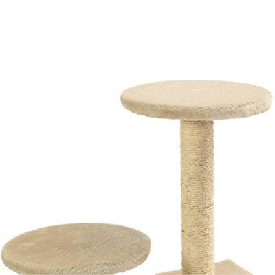 VidaXL Kattenkrabpaal met sisal krabpalen 60 cm beige