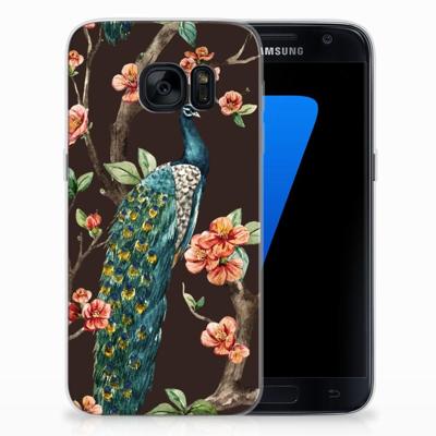 Samsung Galaxy S7 | TPU Hoesje | Pauw met Bloemen