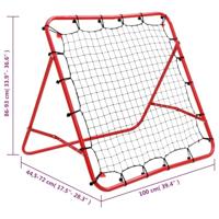VidaXL Voetbal kickback rebounder verstelbaar 100x100 cm - thumbnail