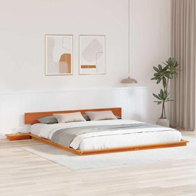 Bedframe Bruin 200 x 200 cm Hout
