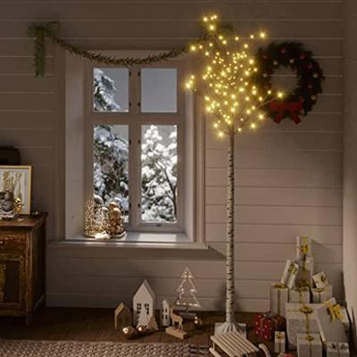 VidaXL Kerstboom wilg met 200 warmwitte led's binnen en buiten 2,2 m