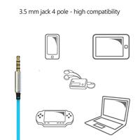 Vivanco In-Ear stereo headset met platte kabel - thumbnail