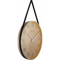 NeXtime - NeXtime - Wandklok - 40 cm - Hout - Zwart - 'Loop Big' - thumbnail