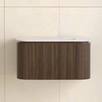 Badmeubelset Sanilux Eleganza 80 cm Zonder Kraangat Dark Walnut - thumbnail
