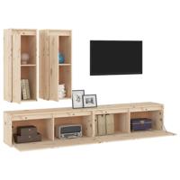 Tv-meubelen 4 st massief grenenhout - thumbnail