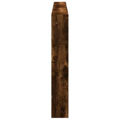 Hoofdbordkast met LED-verlichting 200x17x102 cm gerookt eiken