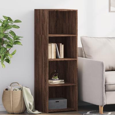 Hoge kast 40x41x124 cm bewerkt hout bruin eikenkleur