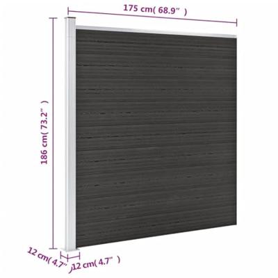 Schutting 175x186 cm HKC grijs