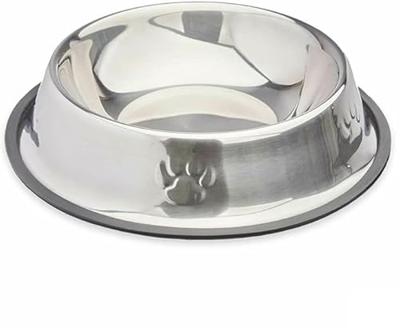 Voerbak voor honden Mascow Grijs Zilverkleurig Rubber Metaal 26 x 7 x 26 cm 26 x 5,5 x 26 cm (12 Stuks)