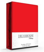 Dreamhouse Katoenen Hoeslaken Rood 120 x 200 cm - thumbnail