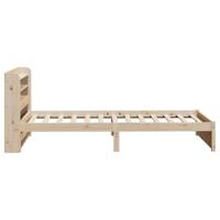 Bedframe met hoofdbord massief grenenhout 75x190 cm - thumbnail