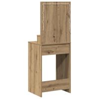 Kaptafel artisanaal eikenkleurig 50 x 41 x 135 cm Bewerkt hout - thumbnail